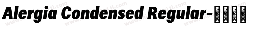 Alergia Condensed Regular字体转换